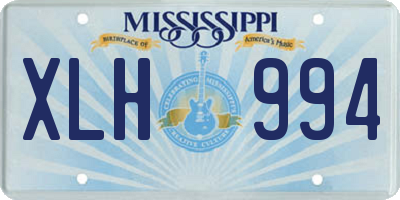 MS license plate XLH994