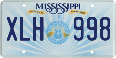 MS license plate XLH998