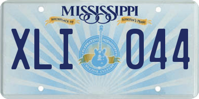 MS license plate XLI044