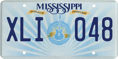 MS license plate XLI048