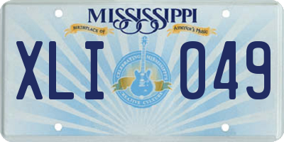 MS license plate XLI049
