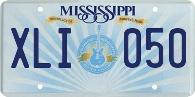 MS license plate XLI050