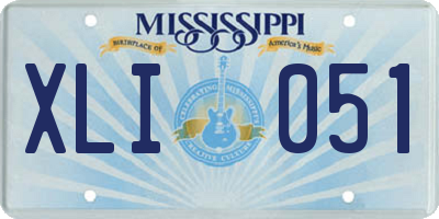 MS license plate XLI051