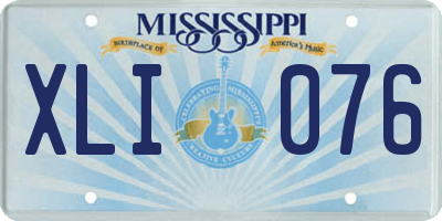 MS license plate XLI076