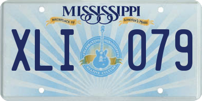MS license plate XLI079