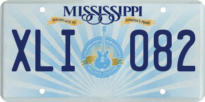 MS license plate XLI082