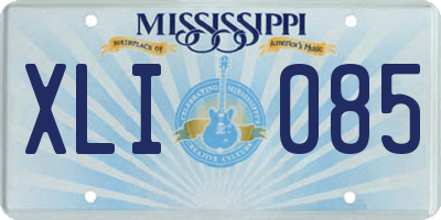 MS license plate XLI085