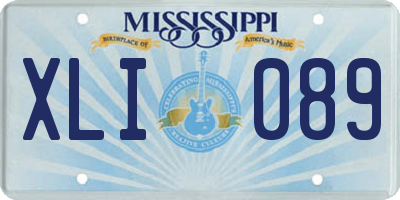 MS license plate XLI089