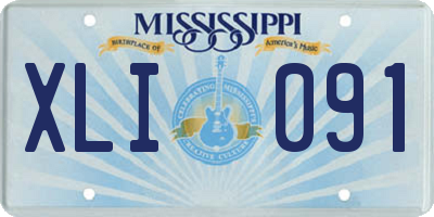 MS license plate XLI091