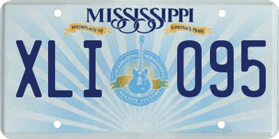 MS license plate XLI095