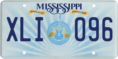 MS license plate XLI096