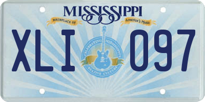 MS license plate XLI097