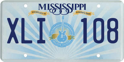 MS license plate XLI108
