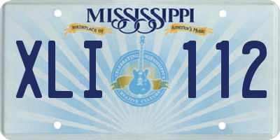 MS license plate XLI112