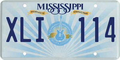 MS license plate XLI114