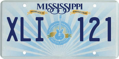 MS license plate XLI121