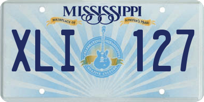MS license plate XLI127