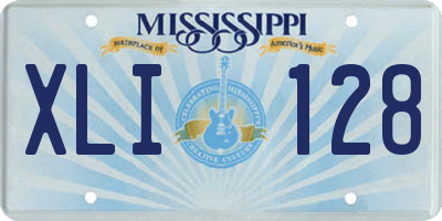 MS license plate XLI128