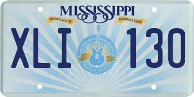 MS license plate XLI130