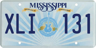 MS license plate XLI131