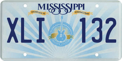 MS license plate XLI132