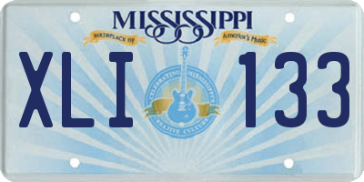 MS license plate XLI133