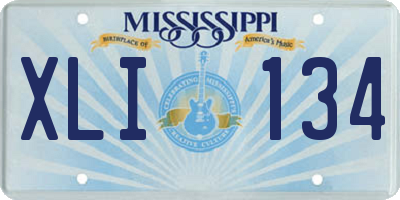 MS license plate XLI134
