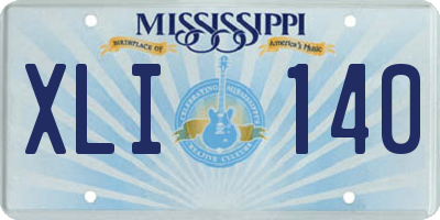 MS license plate XLI140