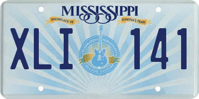 MS license plate XLI141
