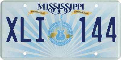 MS license plate XLI144