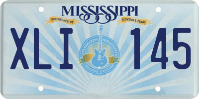MS license plate XLI145