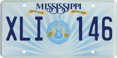 MS license plate XLI146