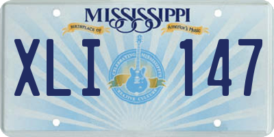 MS license plate XLI147
