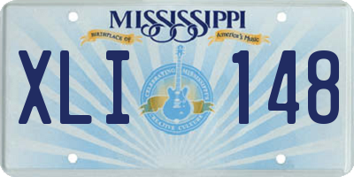 MS license plate XLI148