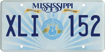 MS license plate XLI152