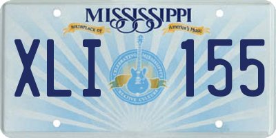 MS license plate XLI155