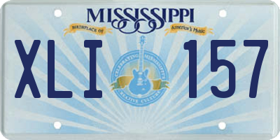 MS license plate XLI157