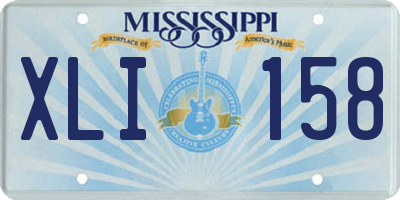 MS license plate XLI158