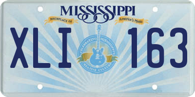 MS license plate XLI163