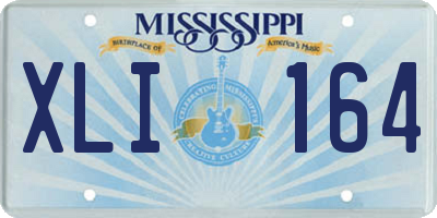 MS license plate XLI164