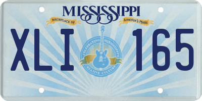 MS license plate XLI165