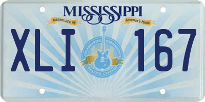MS license plate XLI167