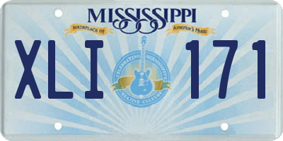 MS license plate XLI171