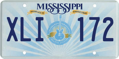 MS license plate XLI172