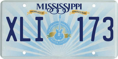 MS license plate XLI173