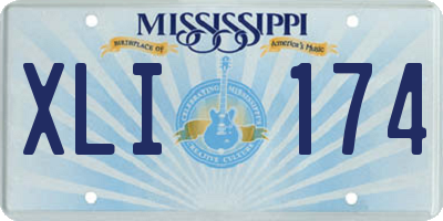 MS license plate XLI174