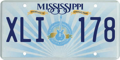 MS license plate XLI178