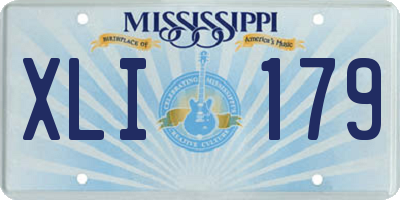 MS license plate XLI179