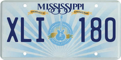 MS license plate XLI180