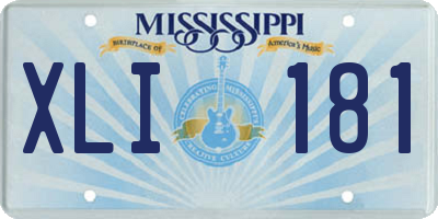 MS license plate XLI181